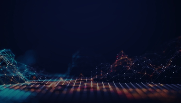 Connected data grid and network visual representing specialist intelligence training, automation, and advanced investigative workflows